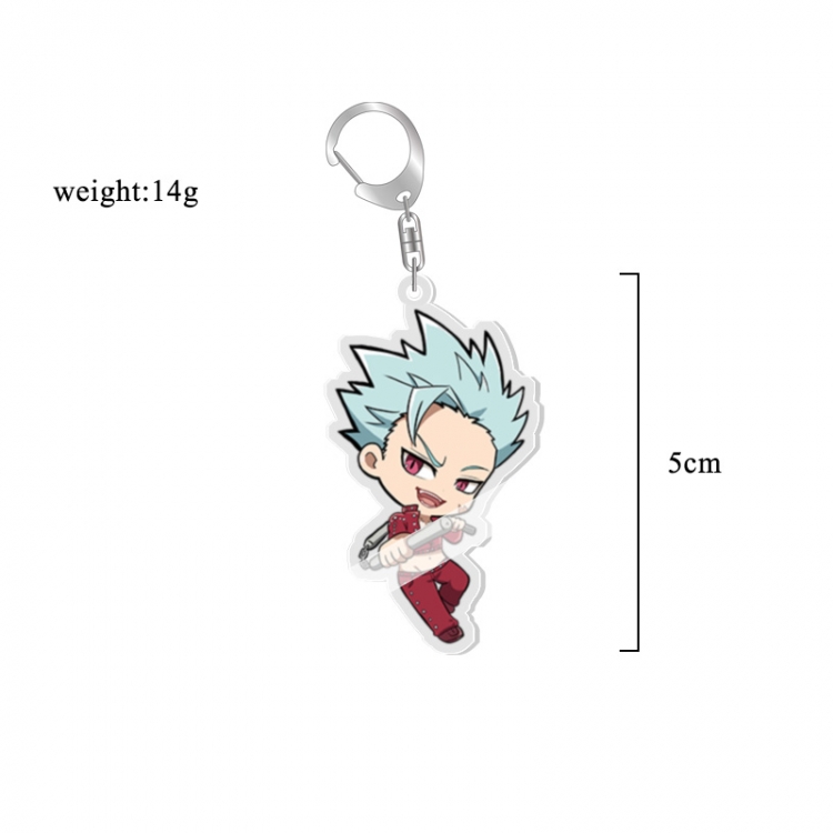 The Seven Deadly Sins Anime acrylic Key Chain price for 5 pcs 7074