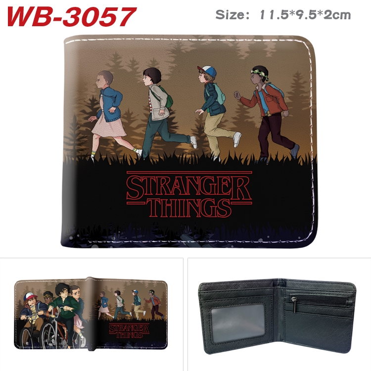 Stranger Things Anime color book two-fold leather wallet 11.5X9.5X2CM WB-3057A
