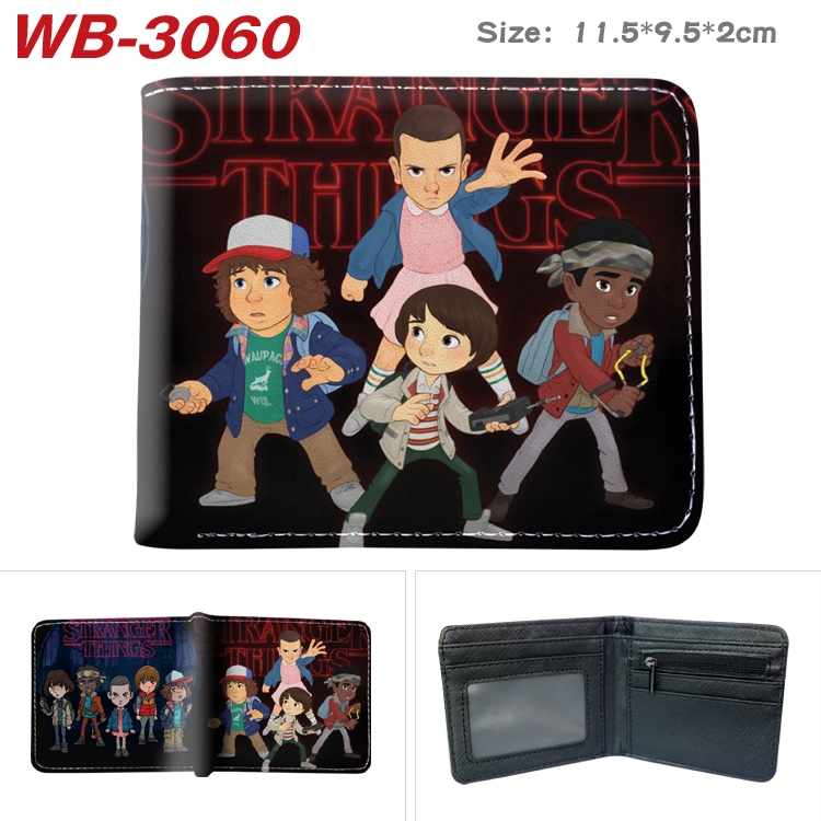 Stranger Things Anime color book two-fold leather wallet 11.5X9.5X2CM WB-3060A