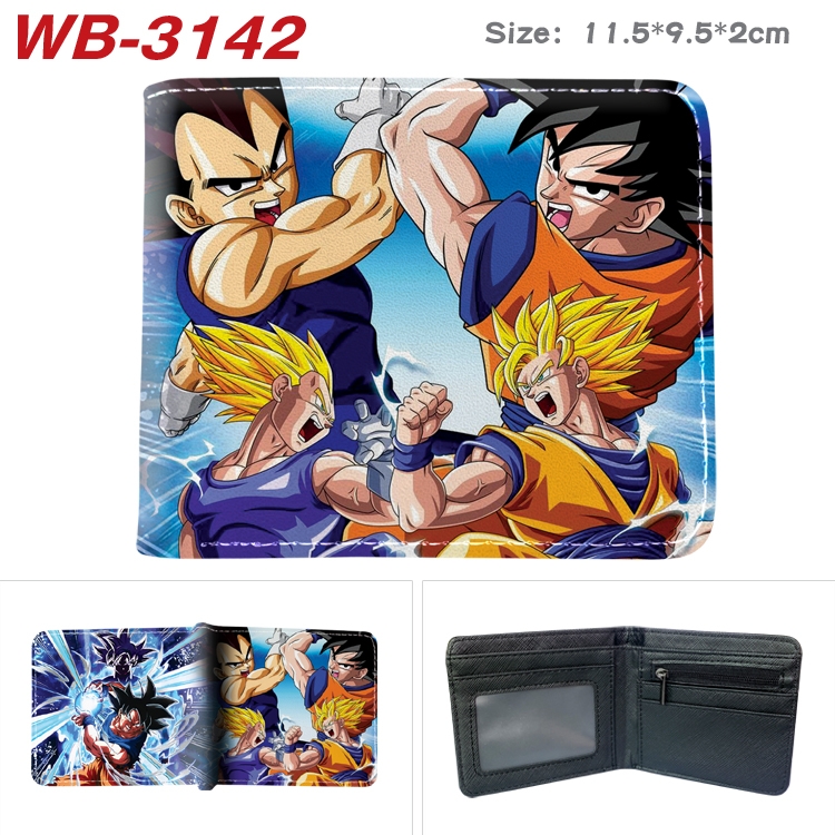 DRAGON BALL Anime color book two-fold leather wallet 11.5X9.5X2CM WB-3070A WB-3142A