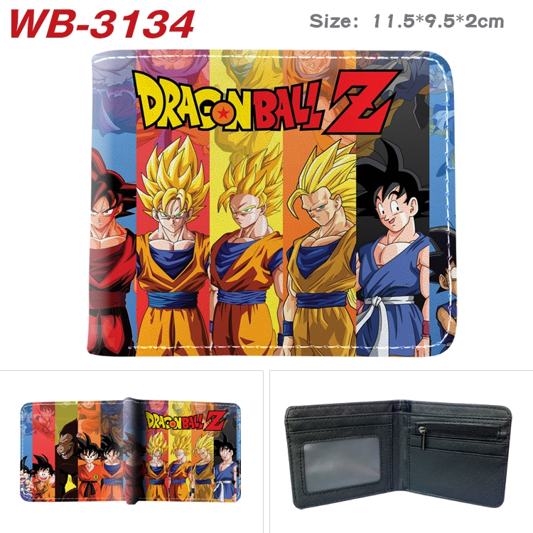 DRAGON BALL Anime color book two-fold leather wallet 11.5X9.5X2CM WB-3070A WB-3134A
