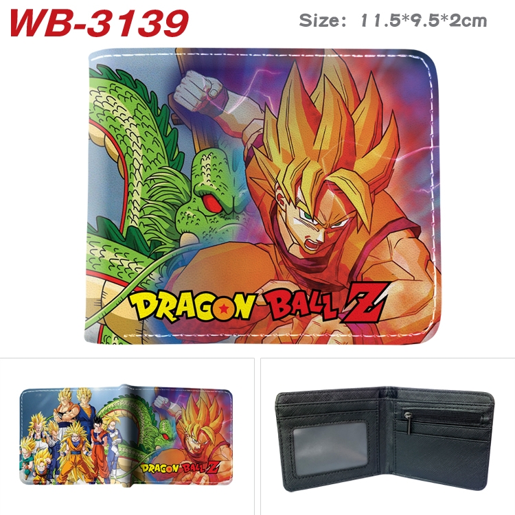 DRAGON BALL Anime color book two-fold leather wallet 11.5X9.5X2CM WB-3070A WB-3139A