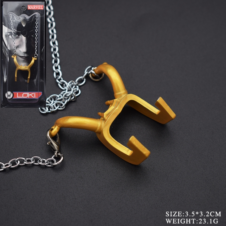 Loki  cartoon metal necklace pendant style A