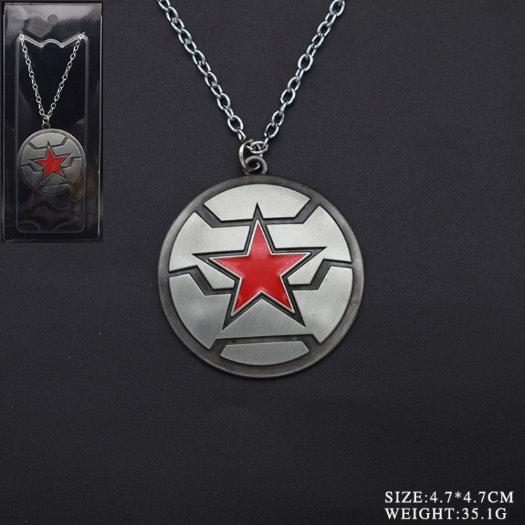 Winter Soldier  cartoon metal necklace pendant style A