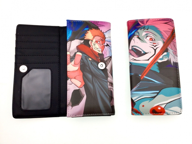 Jujutsu Kaisen Anime full color button PU long wallet style B