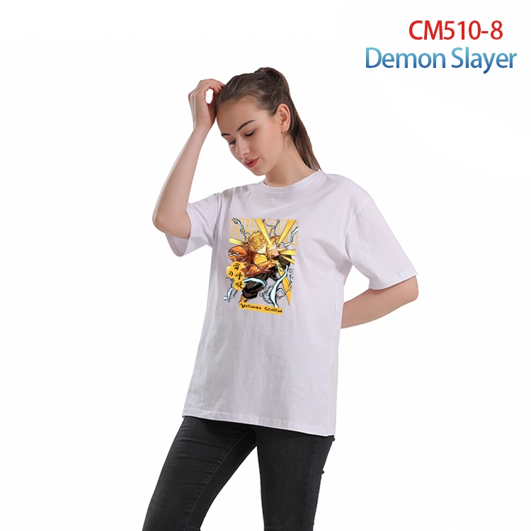 Demon Slayer Kimets Women's Printed short-sleeved cotton T-shirt from XS to 3XL  CM-510-8