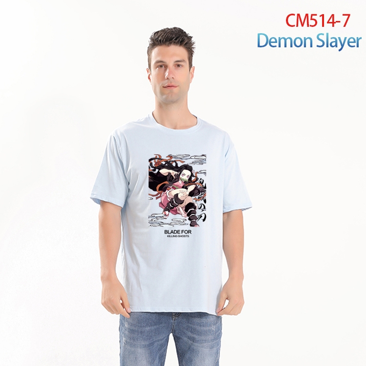 Demon Slayer Kimets Printed short-sleeved cotton T-shirt from S to 4XL  CM-514-7