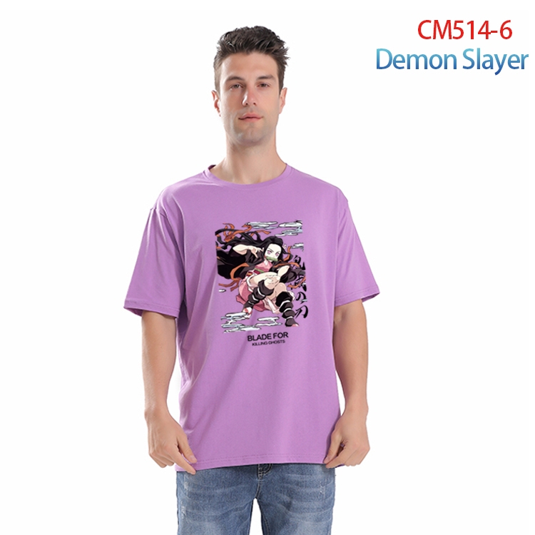 Demon Slayer Kimets Printed short-sleeved cotton T-shirt from S to 4XL  CM-514-6