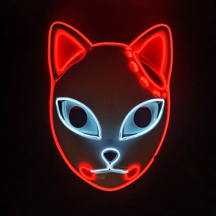 Demon Slayer Kimets Glowing Halloween Cosplay Prop  fox mask  price for 2 pcs