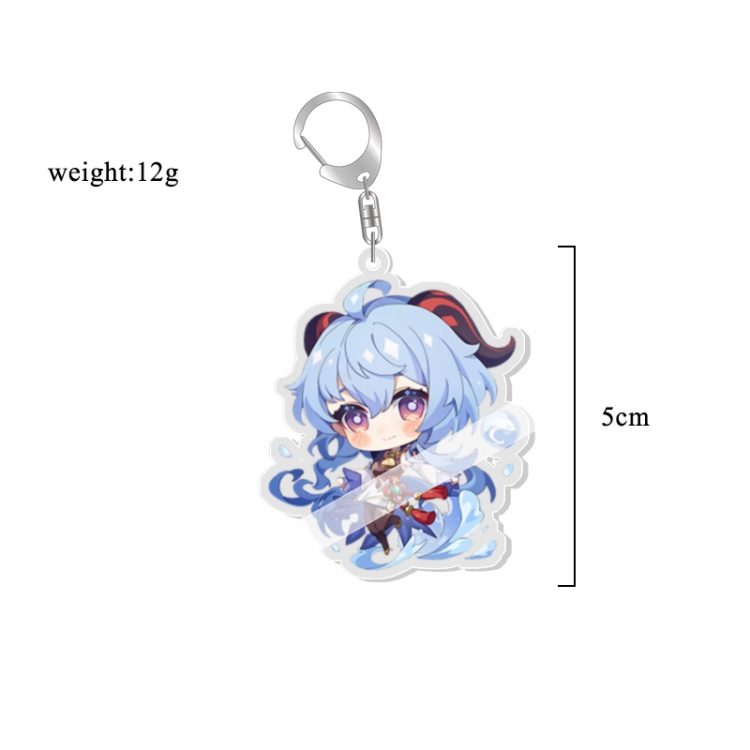 Genshin Impact Anime acrylic Key Chain  price for 5 pcs 7223