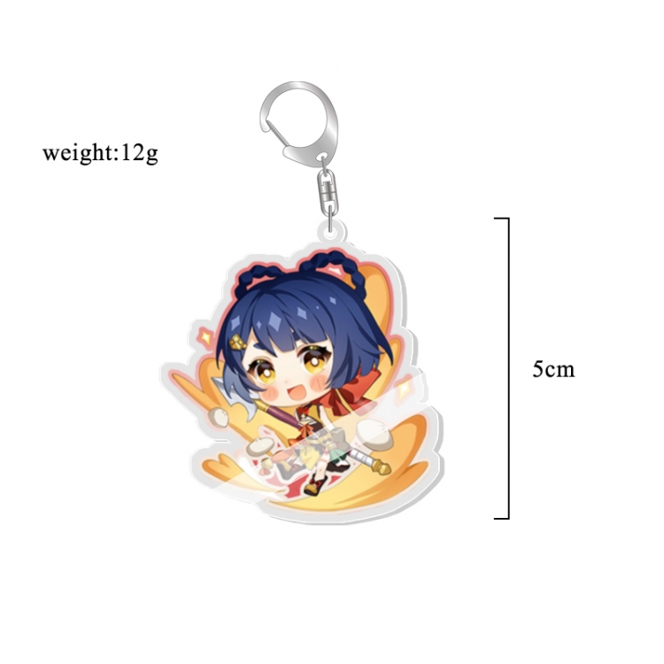 Genshin Impact Anime acrylic Key Chain  price for 5 pcs 7233