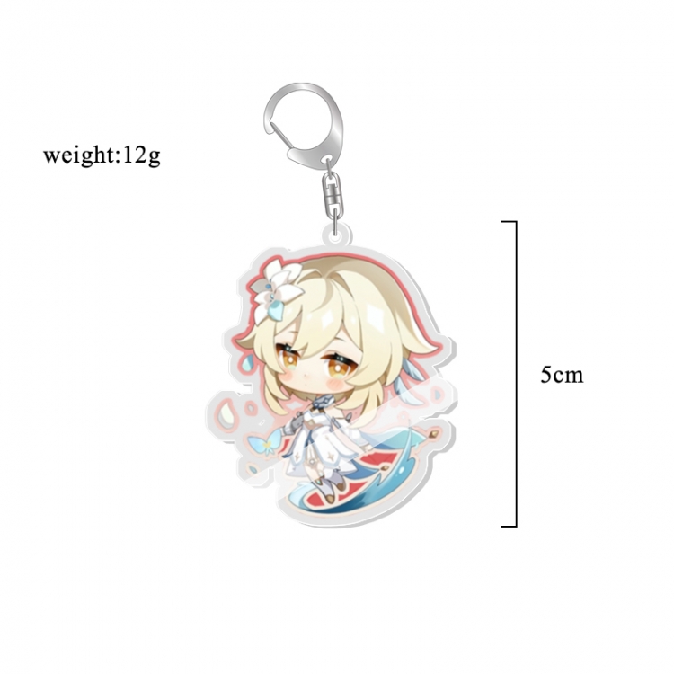 Genshin Impact Anime acrylic Key Chain  price for 5 pcs 7236