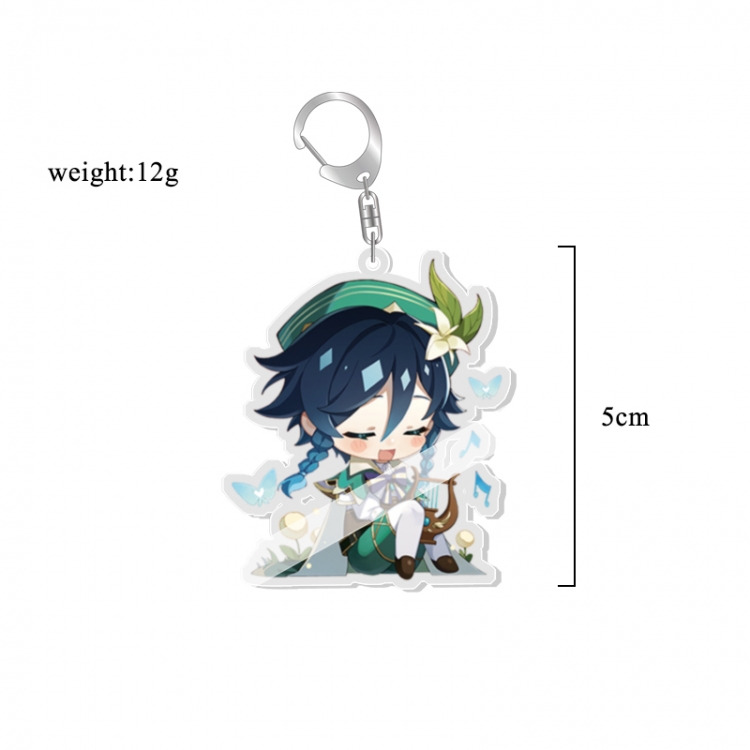 Genshin Impact Anime acrylic Key Chain  price for 5 pcs 7227