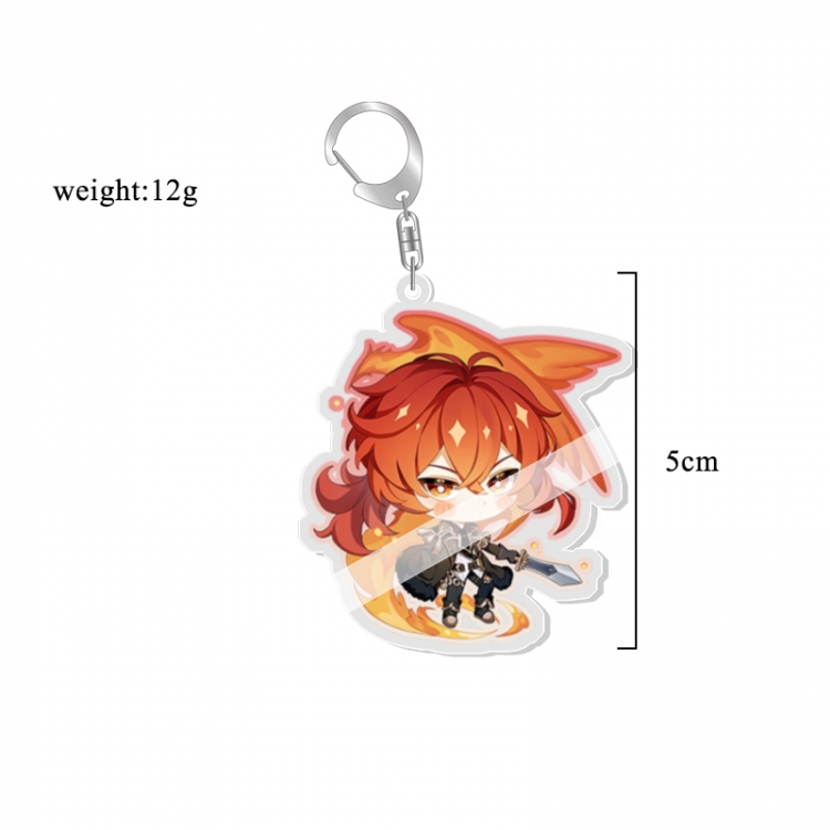 Genshin Impact Anime acrylic Key Chain  price for 5 pcs 7232