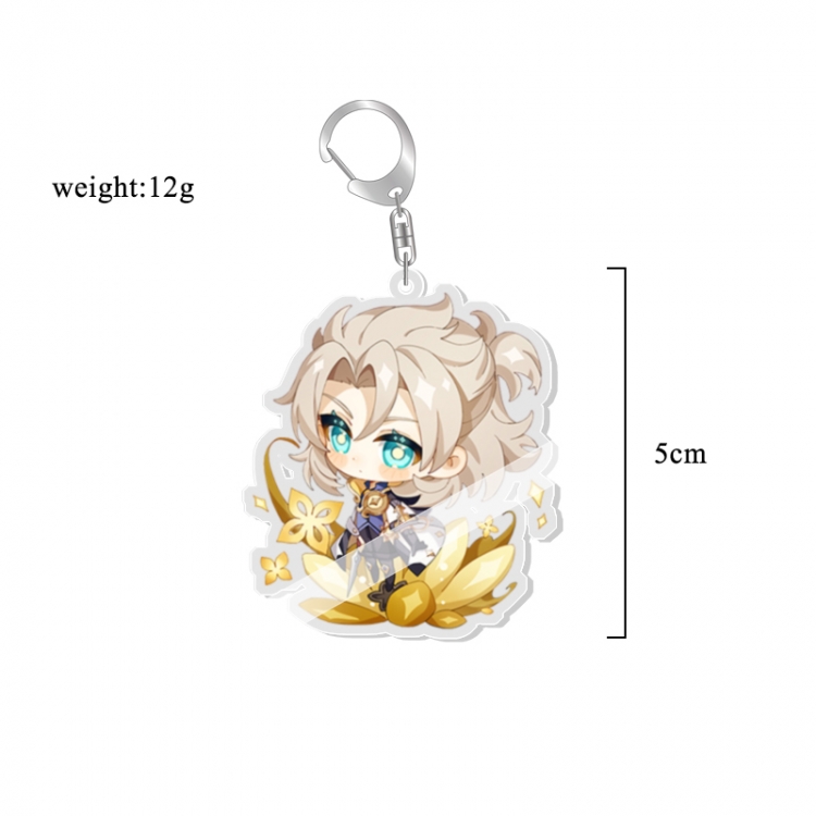 Genshin Impact Anime acrylic Key Chain  price for 5 pcs 7229