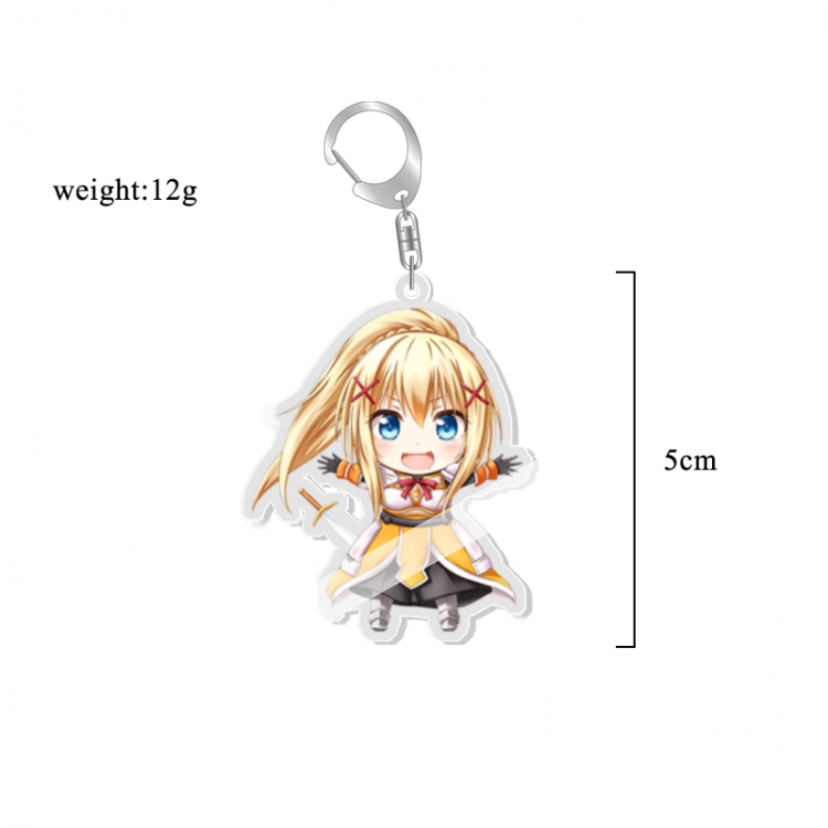 Best wishes for a better world Anime acrylic Key Chain price for 5 pcs 7264