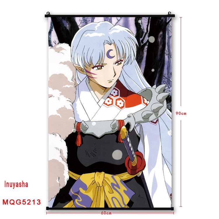 Inuyasha Plastic pole cloth painting Wall Scroll 60X90CM preorder 3 days   MQG5213