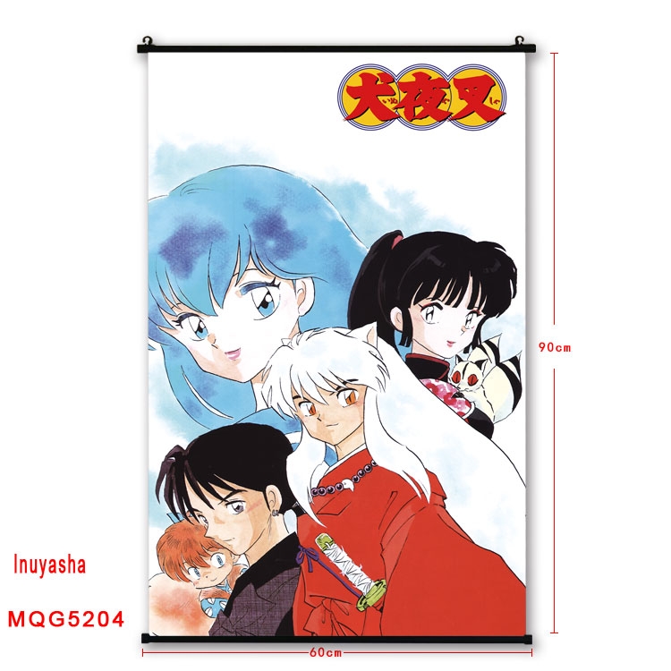 Inuyasha Plastic pole cloth painting Wall Scroll 60X90CM preorder 3 days  MQG5204