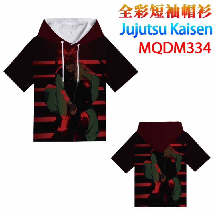 Jujutsu Kaisen Full color hooded pullover short sleeve t-shirt 2XS XS S M L XL 2XL 3XL 4XL  MQDM334