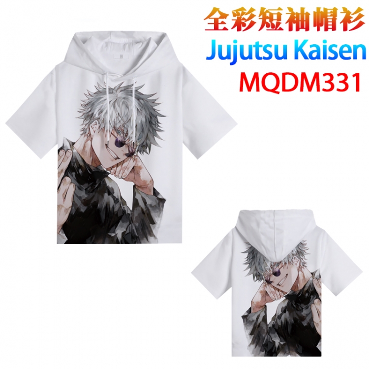 Jujutsu Kaisen Full color hooded pullover short sleeve t-shirt 2XS XS S M L XL 2XL 3XL 4XL MQDM331