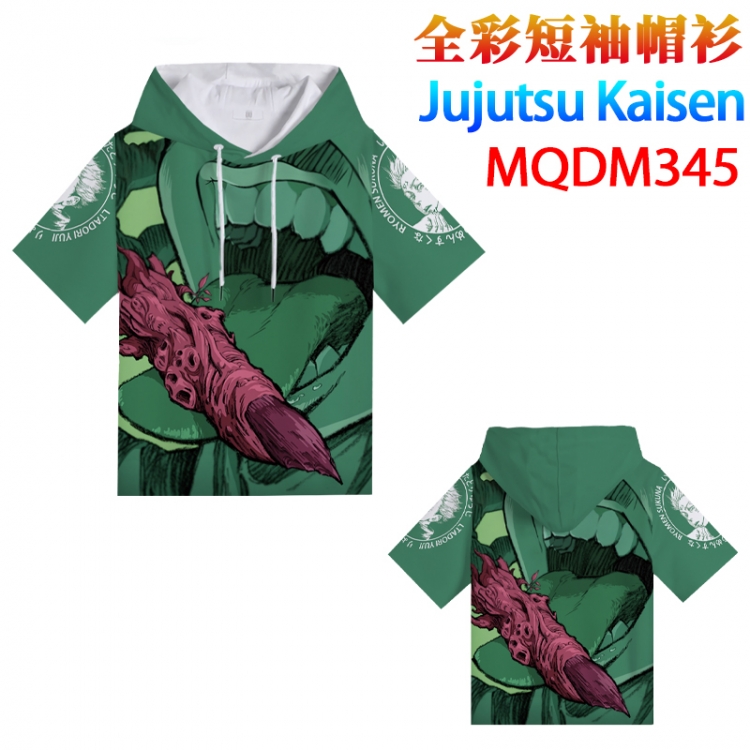 Jujutsu Kaisen Full color hooded pullover short sleeve t-shirt 2XS XS S M L XL 2XL 3XL 4XL  MQDM345