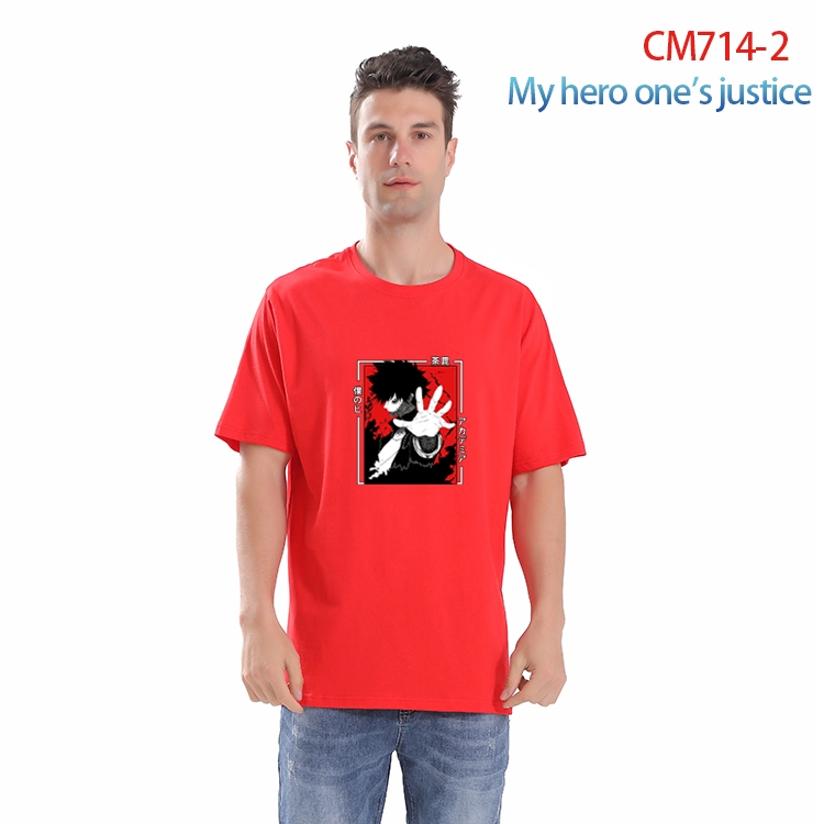 My Hero Academia Printed short-sleeved cotton T-shirt from S to 4XL CM-714-2