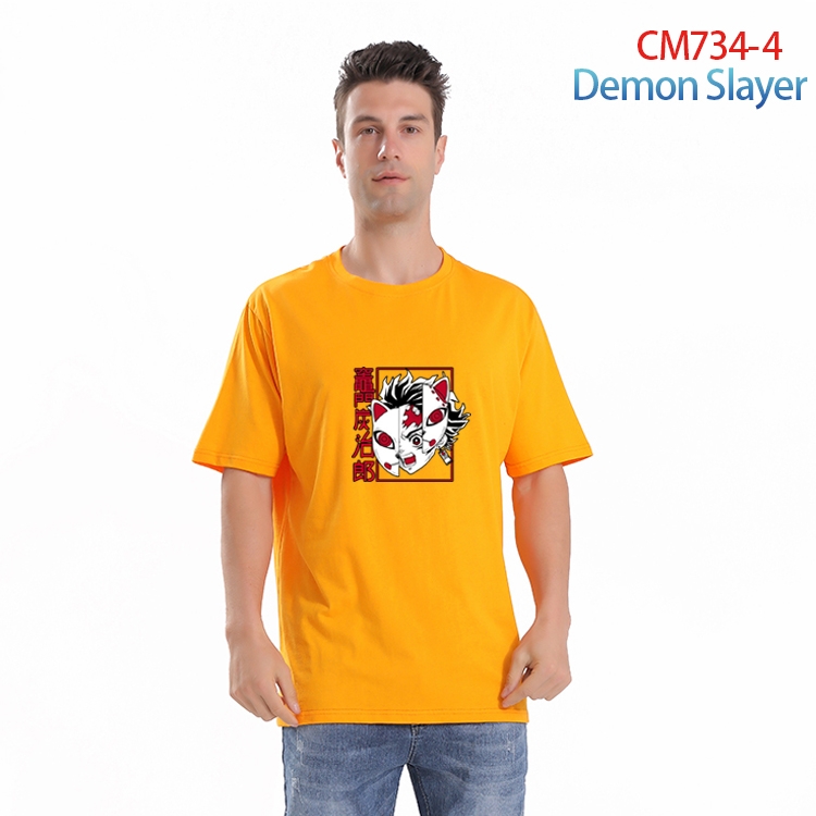 Demon Slayer Kimets Printed short-sleeved cotton T-shirt from S to 4XL CM-734-4