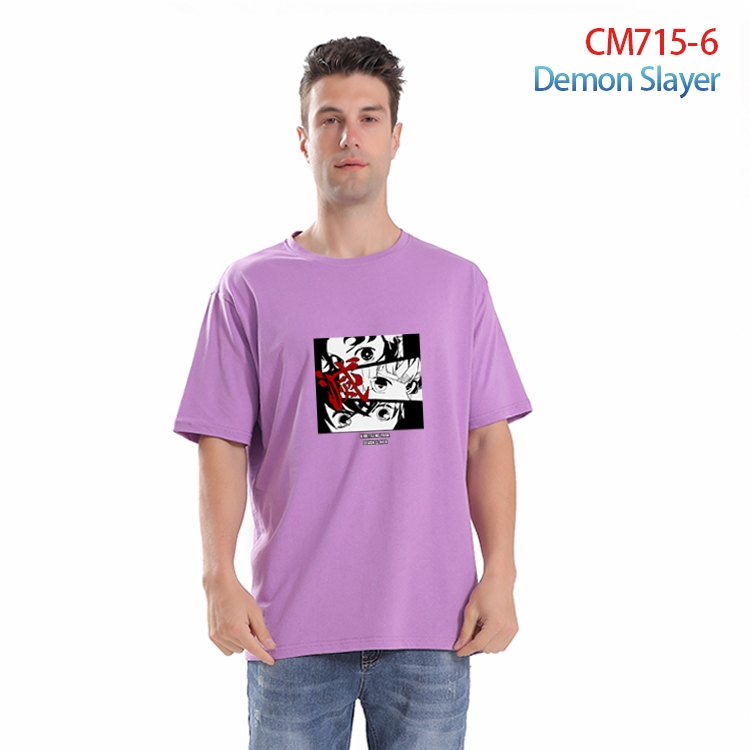 Demon Slayer Kimets Printed short-sleeved cotton T-shirt from S to 4XL  CM-715-6