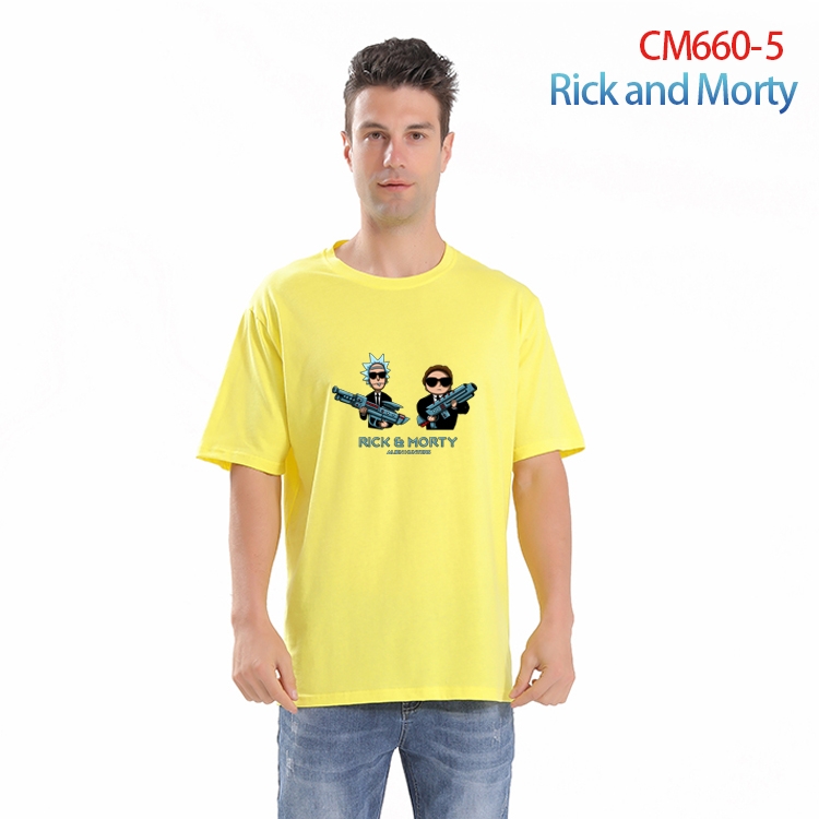 Rick and Morty Printed short-sleeved cotton T-shirt from S to 4XL  CM-660-5