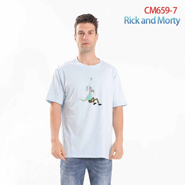 Rick and Morty Printed short-sleeved cotton T-shirt from S to 4XL  CM-659-7