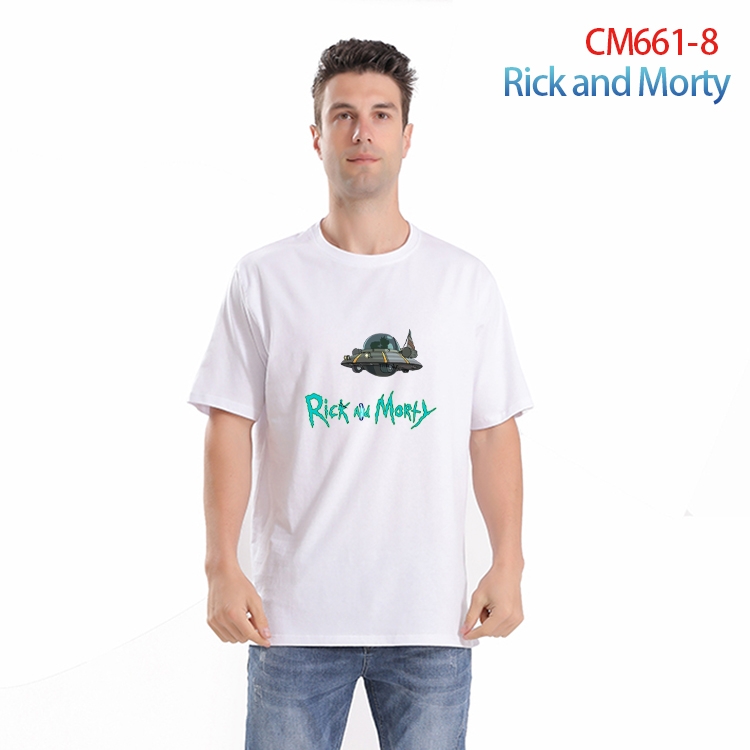 Rick and Morty Printed short-sleeved cotton T-shirt from S to 4XL  CM-661-8