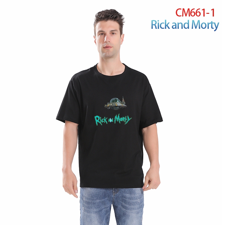 Rick and Morty Printed short-sleeved cotton T-shirt from S to 4XL  CM-661-1