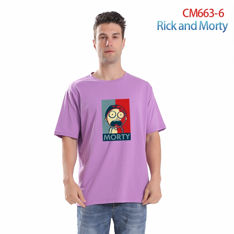 Rick and Morty Printed short-sleeved cotton T-shirt from S to 4XL CM-663-6
