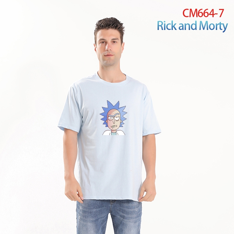 Rick and Morty Printed short-sleeved cotton T-shirt from S to 4XL  CM-664-7