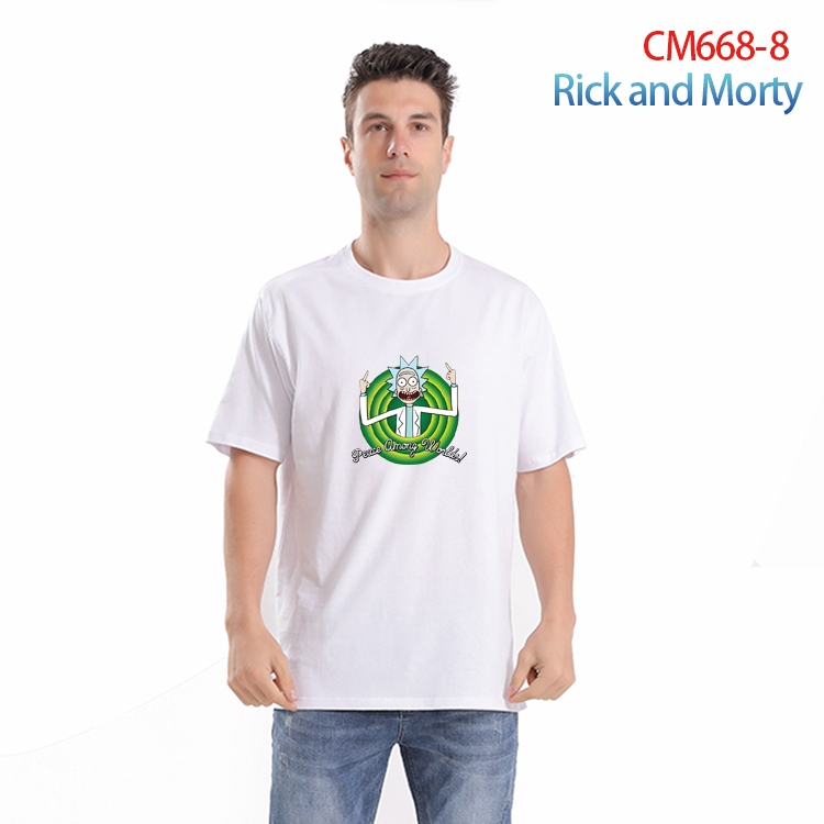 Rick and Morty Printed short-sleeved cotton T-shirt from S to 4XL  CM-668-8