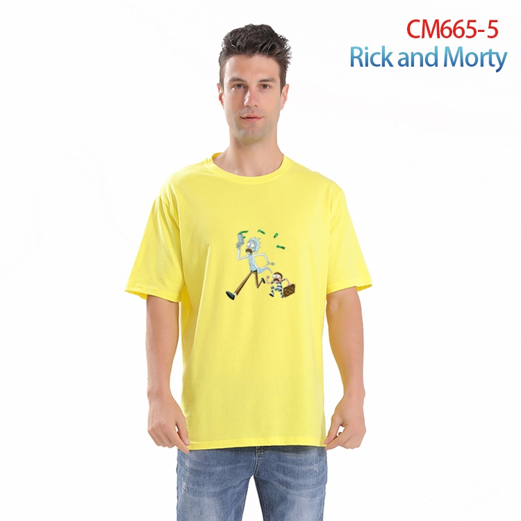 Rick and Morty Printed short-sleeved cotton T-shirt from S to 4XL CM-665-5