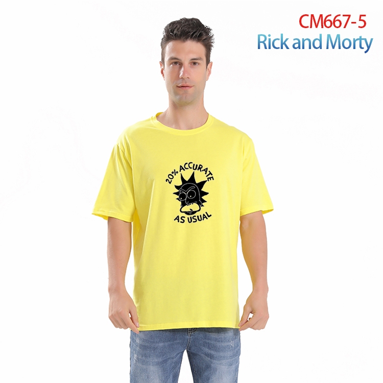 Rick and Morty Printed short-sleeved cotton T-shirt from S to 4XL  CM-667-5