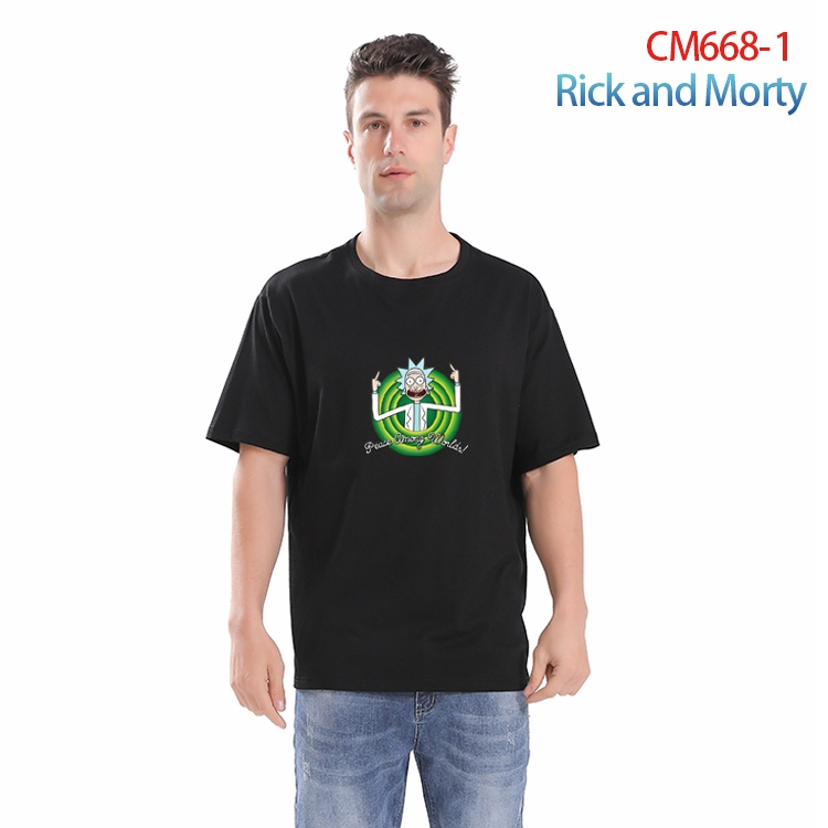 Rick and Morty Printed short-sleeved cotton T-shirt from S to 4XL CM-668-1