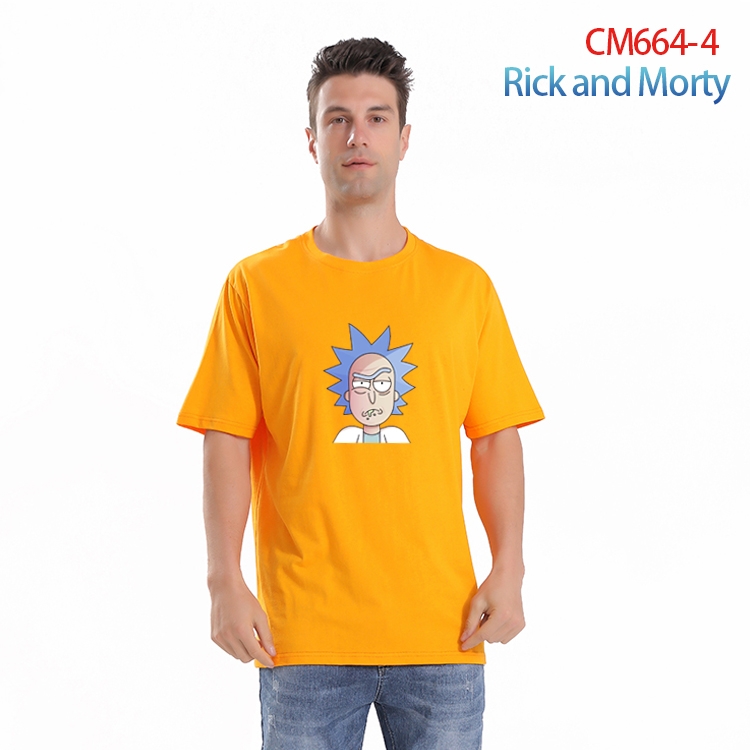 Rick and Morty Printed short-sleeved cotton T-shirt from S to 4XL  CM-664-4