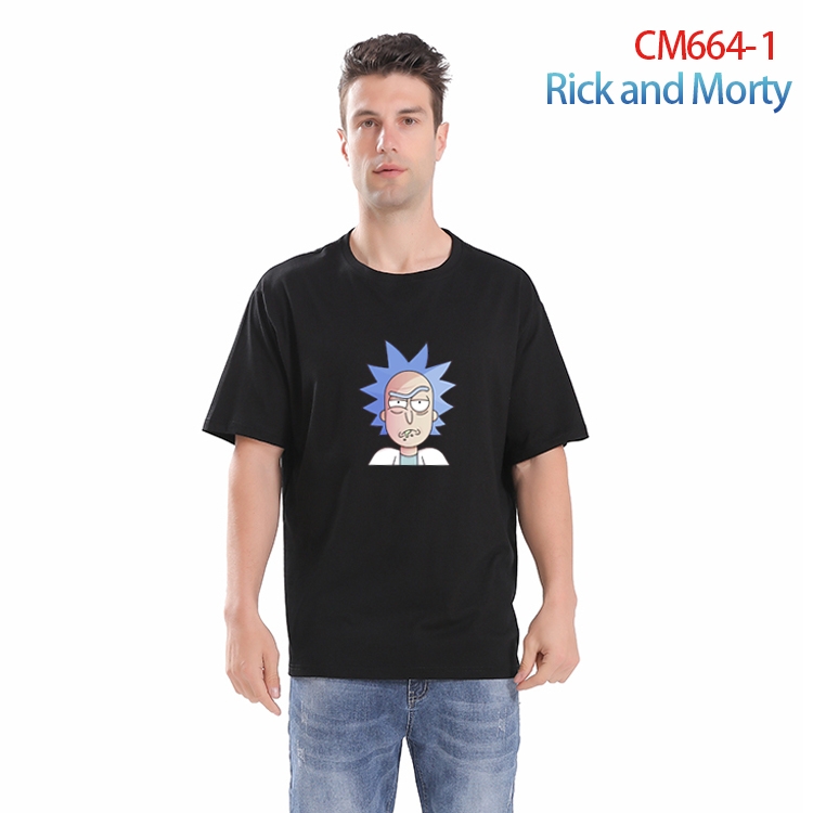 Rick and Morty Printed short-sleeved cotton T-shirt from S to 4XL CM-664-1