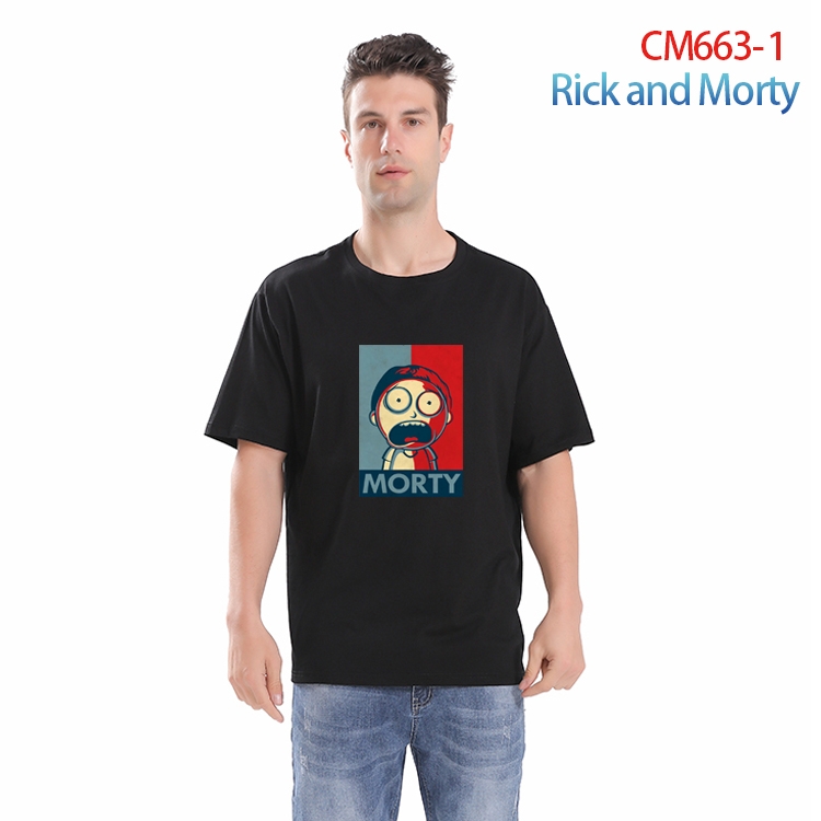 Rick and Morty Printed short-sleeved cotton T-shirt from S to 4XL CM-663-1