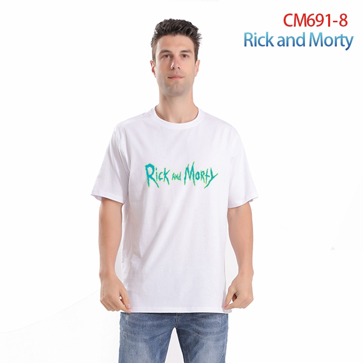 Rick and Morty Printed short-sleeved cotton T-shirt from S to 4XL  CM-691-8