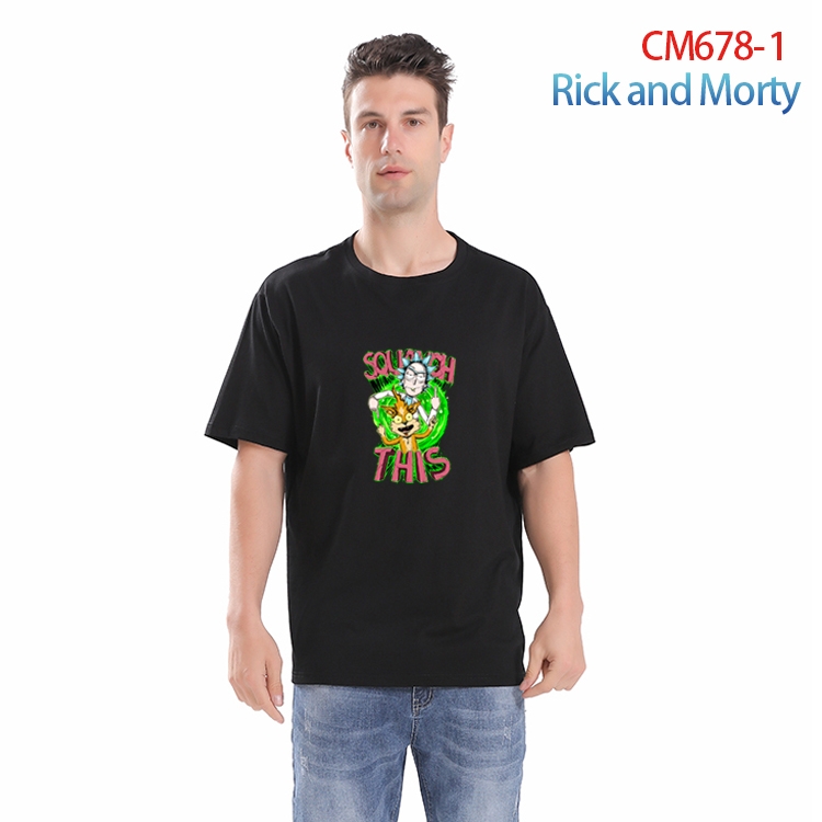 Rick and Morty Printed short-sleeved cotton T-shirt from S to 4XL  CM-678-1