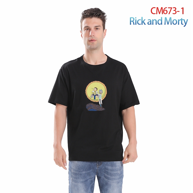 Rick and Morty Printed short-sleeved cotton T-shirt from S to 4XL   CM-673-1