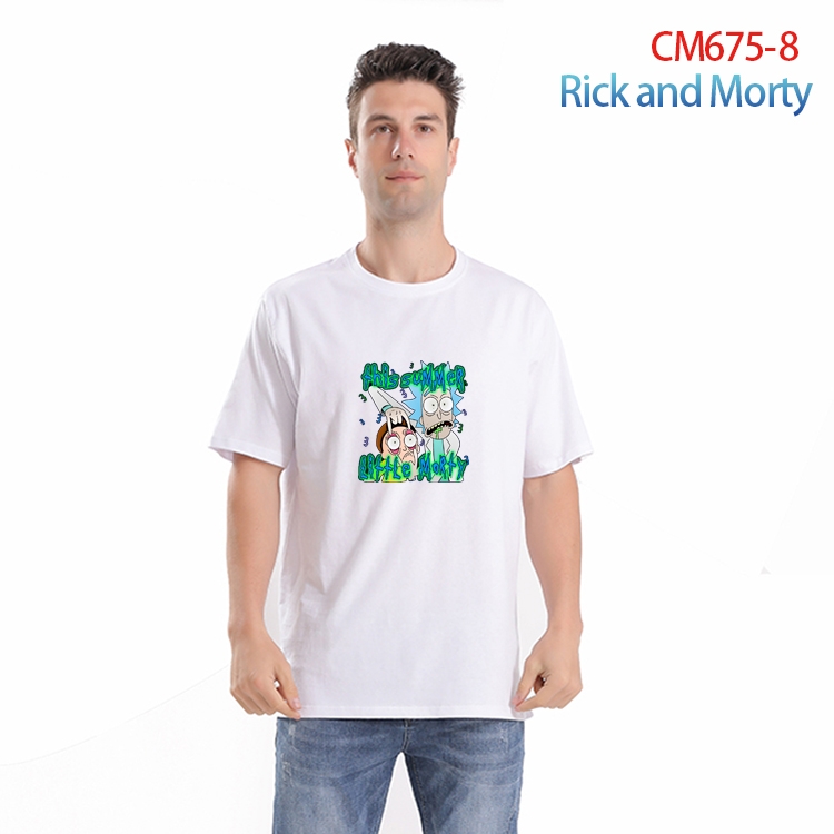 Rick and Morty Printed short-sleeved cotton T-shirt from S to 4XL CM-675-8
