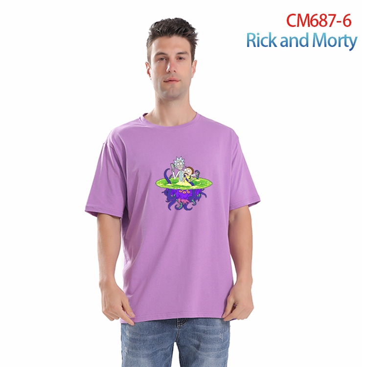 Rick and Morty Printed short-sleeved cotton T-shirt from S to 4XL CM-687-6