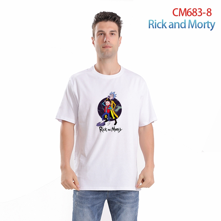 Rick and Morty Printed short-sleeved cotton T-shirt from S to 4XL  CM-683-8