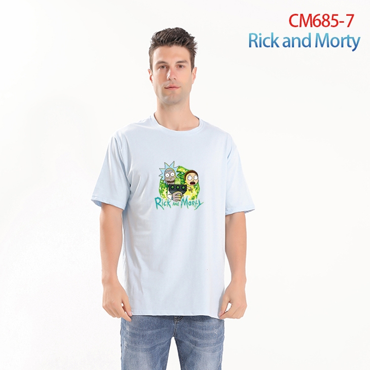 Rick and Morty Printed short-sleeved cotton T-shirt from S to 4XL  CM-685-7
