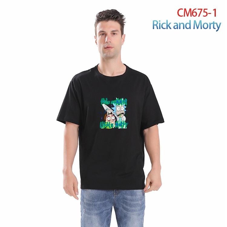 Rick and Morty Printed short-sleeved cotton T-shirt from S to 4XL  CM-675-1