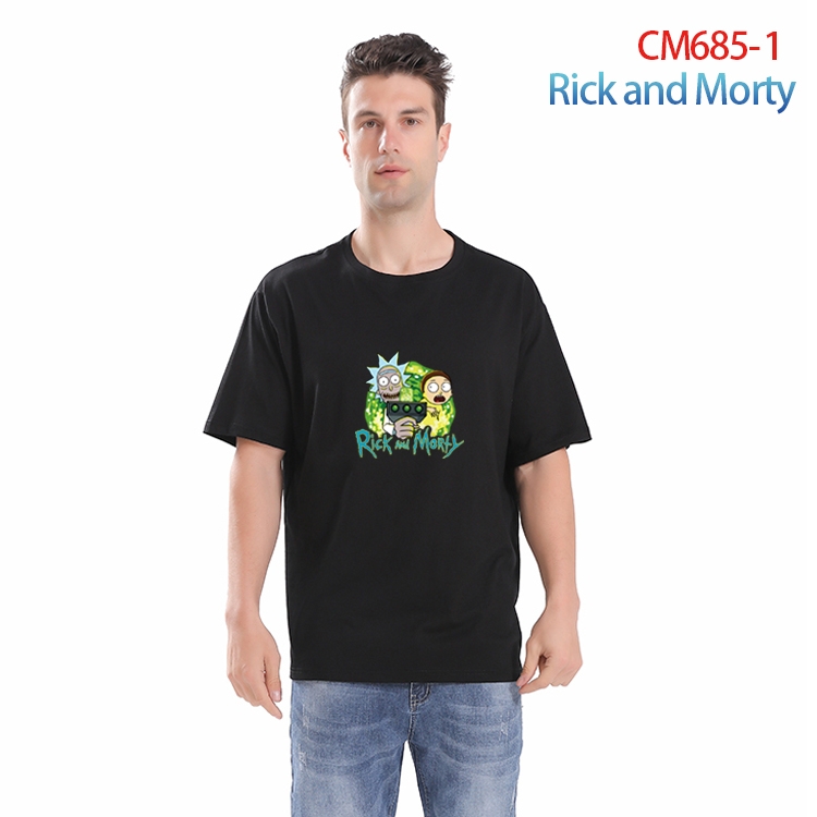 Rick and Morty Printed short-sleeved cotton T-shirt from S to 4XL  CM-685-1